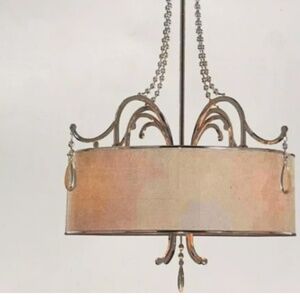 Visconti 4 light cream chandelier
